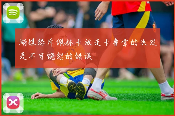 湖媒怒斥佩林卡放走卡鲁索的决定是不可饶恕的错误